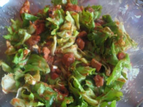 Salade aux tomates chaudes