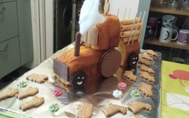 Cake marbré anniversaire