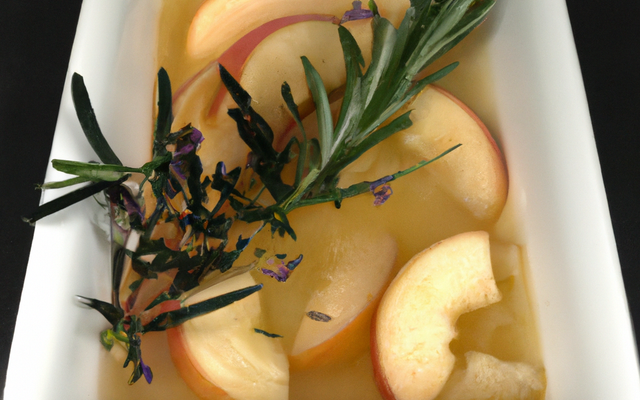 Compote de pommes au romarin