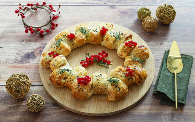 Couronne de Noël au blanc de poulet