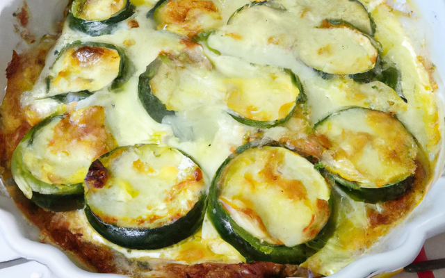 Gratin de courgettes aux œufs 
