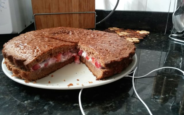 Tarte aux fraises et au chocolat