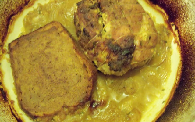 Rôti de porc sauce moutarde et miel