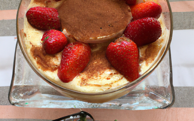 Tiramisu gourmand aux fraises et pointe de rhum