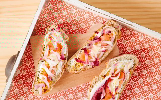Tartines d'endives et saumon