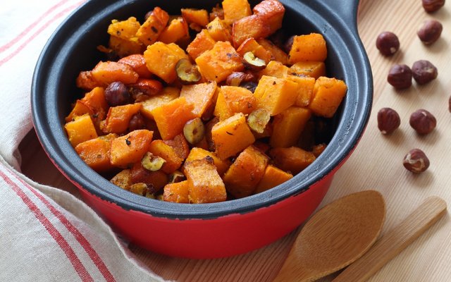 Cocotte de potimarron et Butternut aux noisettes