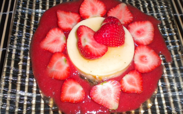Crème renversée à la fraise