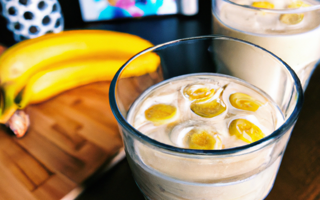 Smoothie, banane et tonka