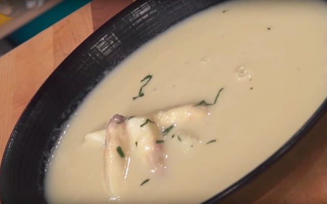 Velouté d'asperges blanches à l'orange