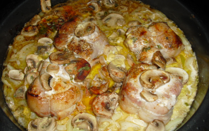 Paupiettes de dinde aux champignons
