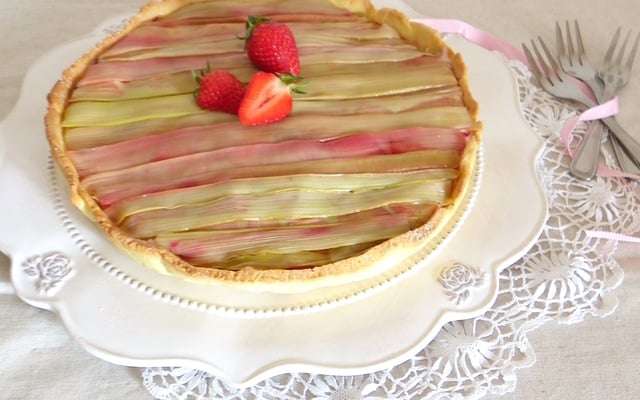 Tarte fraises - rhubarbe