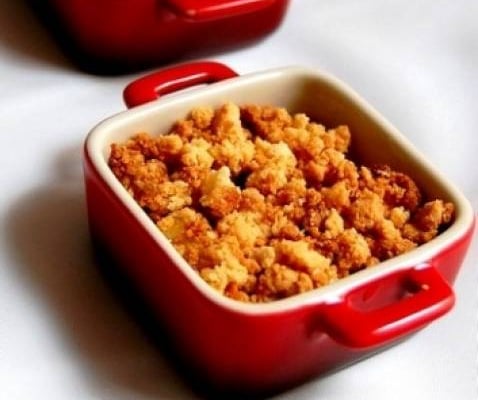 Crumble aux pommes individuel