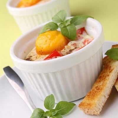 Œufs cocottes aux ptits gris