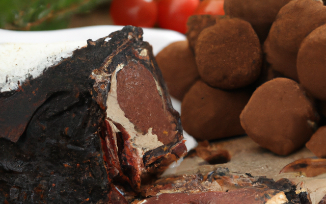 Bûche de Noël orignale à la truffe noire