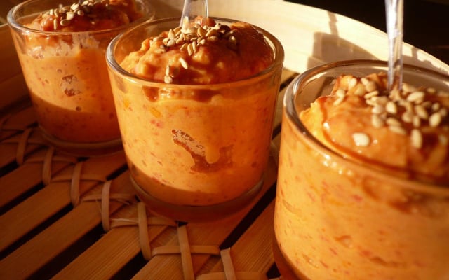 Verrines de poivrons et houmos