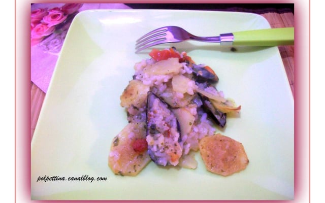 Riz, moules et pommes de terre