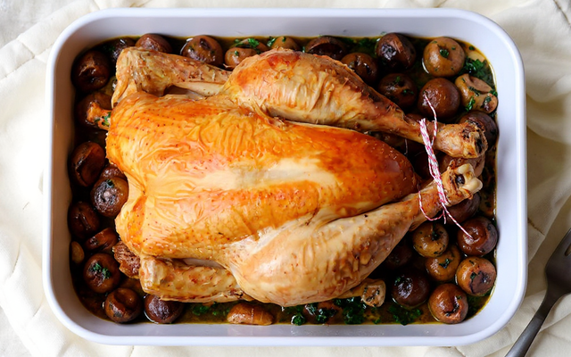 Dinde aux marrons facile