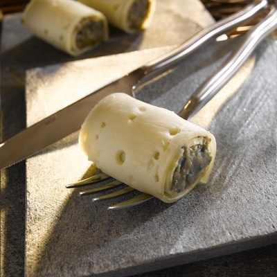 Cannellonis à la tomme de Savoie au caviar d'aubergines