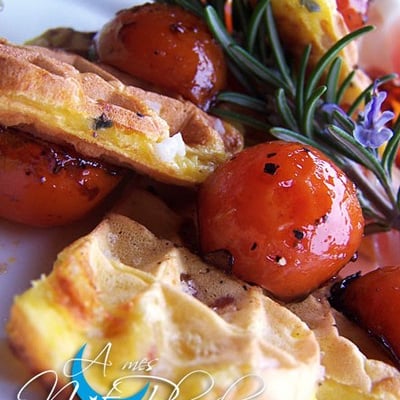 Crêpes au Jambon Cru, St Agur et Rissolée de Tomates Cerises