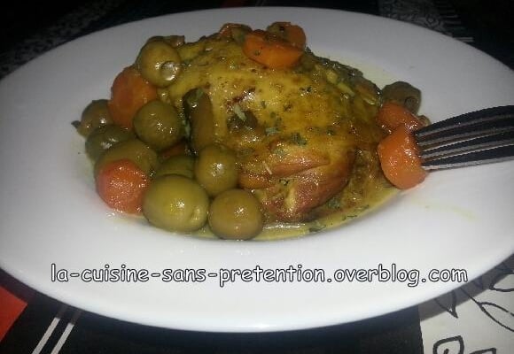 Tadjine zitoune (poulet aux olives)...