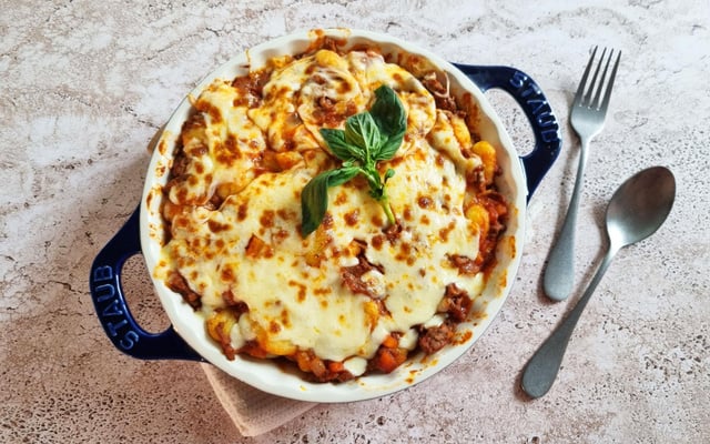 Gratin de gnocchi à la bolognaise