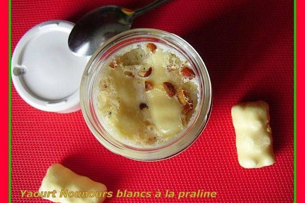 Yaourt nounours blancs à la praline