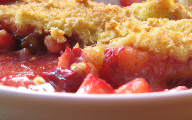 Crumble à cheval ( fraises tagada !)