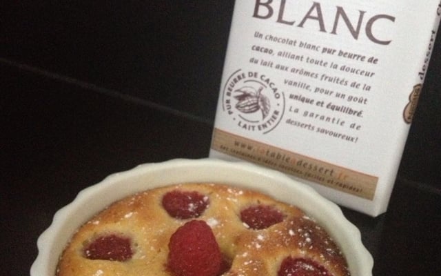 P'tit gâteau chocolat blanc-amandes-framboises