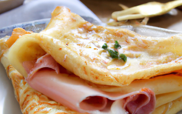 Crêpes au jambon et chèvre