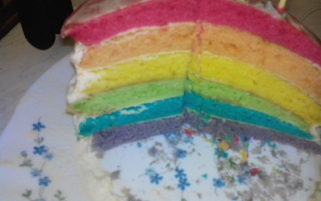 Gâteau arc en ciel