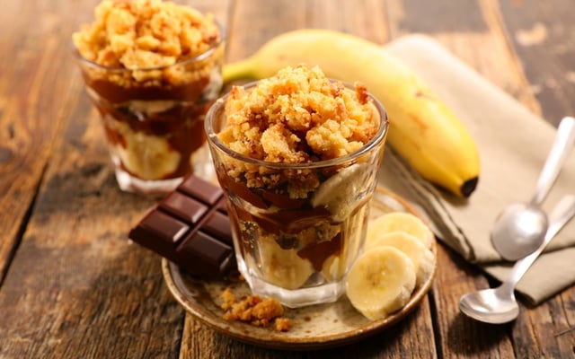 Crumble chocolat banane
