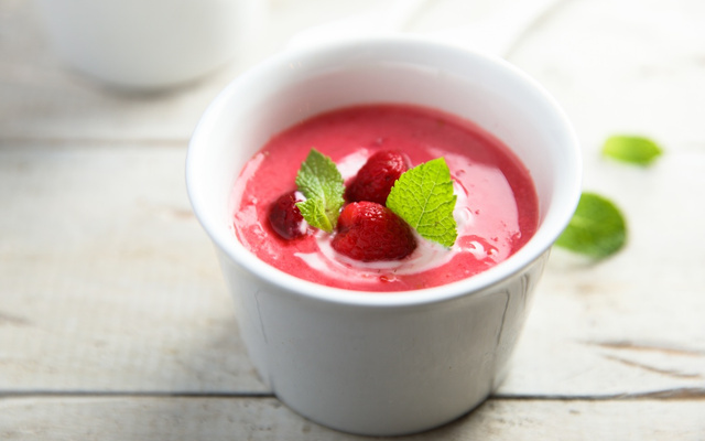 Gaspacho de framboises