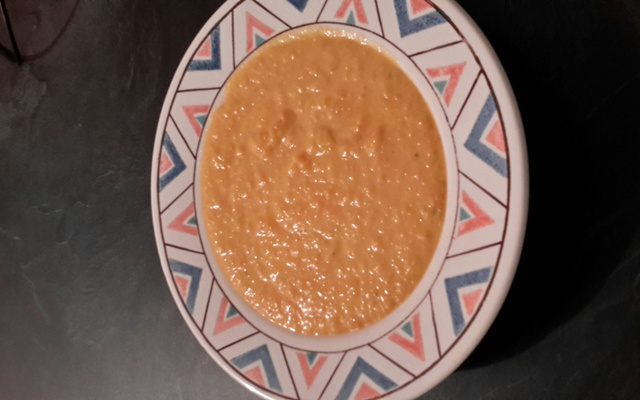 Soupe courge butternut - pate de curry rouge