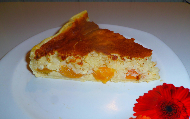 Tarte au riz et abricots