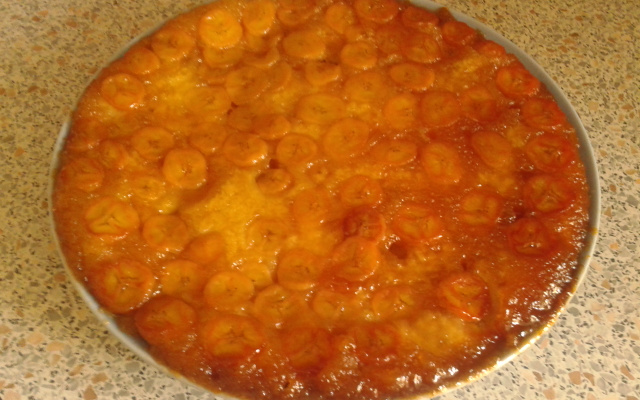 Gâteau tatin à la banane et au citron vert