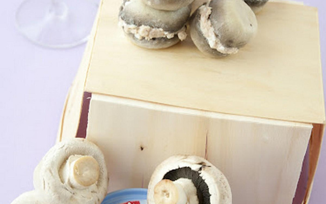 Thon et champignons, comme un macaron !