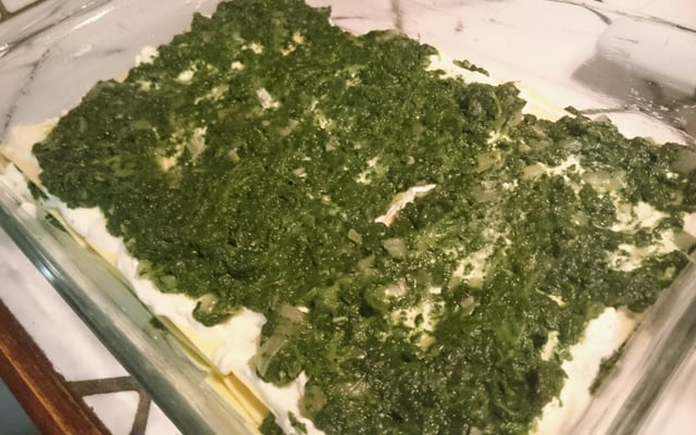 Lasagnes au chèvre frais et aux épinards