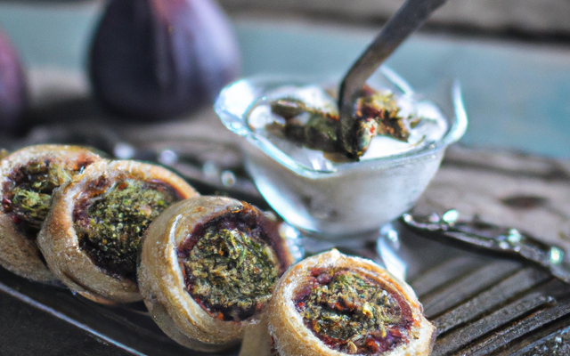 Croustillants figue fraîche et crème de pistache