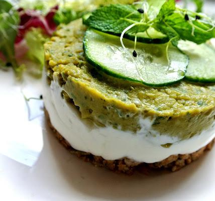 Cheesecake salé aux petits-pois