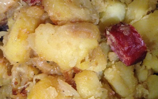 Potée aux chou blanc et lard salé