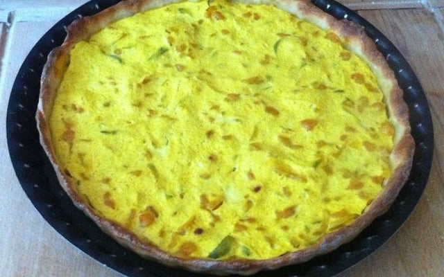 Tarte au curry de crevettes