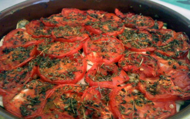 Tian courgettes - tomates