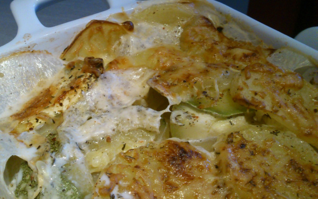 Gratin de courgettes et pommes de terre rapide