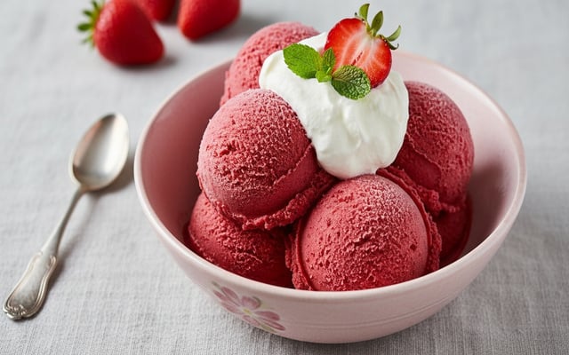 Sorbet à la fraise au Companion