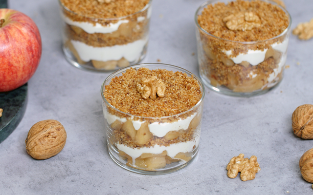 Trifle aux Noix de Grenoble AOP et pommes