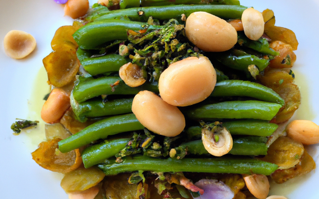 Farandole de coques, fèves fraîches et pesto d'ail d'ours