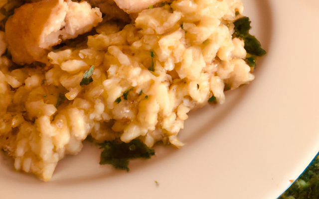 Risotto au poulet maison