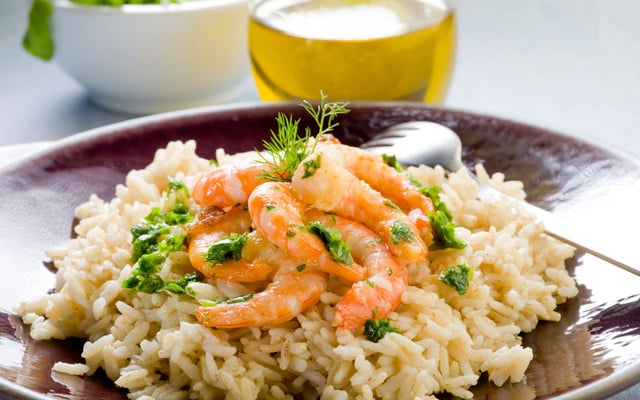 Risotto gambas et parmesan