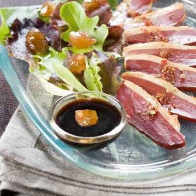 Magret de canard aux marrons confits