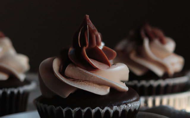 Cupcakes au chocolat et glaçage mystère
